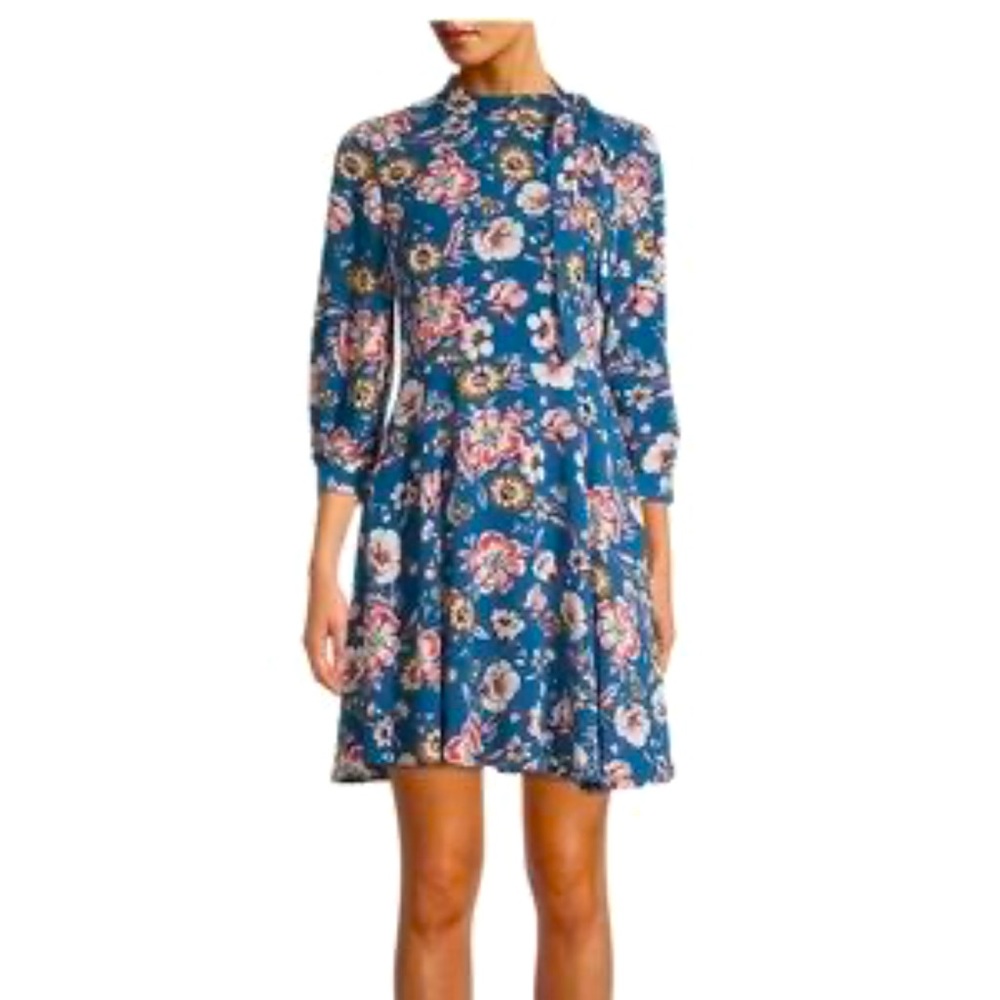 Eliza J Floral Neck Tie & Floral Dress